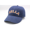 Promotional plain dyed navy blue cotton adult cap hat